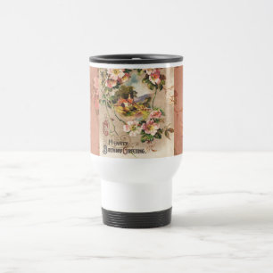 Taza De Viaje Cumpleaños Floral Campestre Victoriano de la Décad