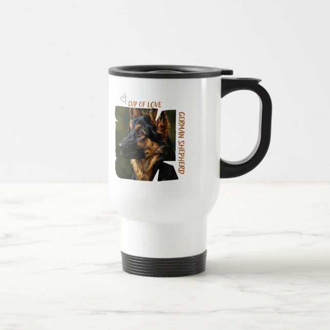 Taza De Viaje Cup of Love Dog Lover 15 oz Travelers Mug (Derecha)