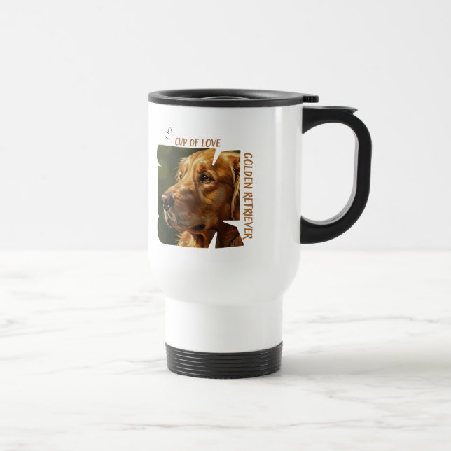 Taza De Viaje Cup of Love Dog Lover Travelers Mug (Derecha)
