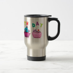 Taza De Viaje Cupcakes de Cumpleaños Feliz