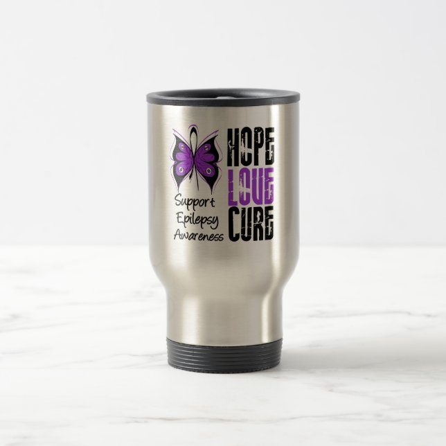Taza De Viaje Curación del amor de la esperanza de la conciencia (Centro)