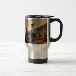 Taza De Viaje Curiosidad Rover de Marte, Misión Espacial Planeta