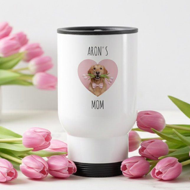 Taza De Viaje Custom Dog Photo for Mom | Personalized (Subido por el creador)