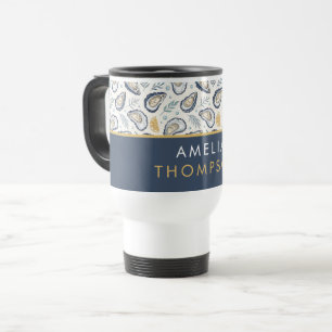 Taza De Viaje Custom Elegant Marine Oysters