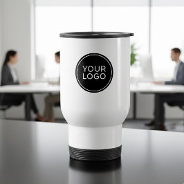 Taza De Viaje Custom Logo | Modern Minimalist Personalized