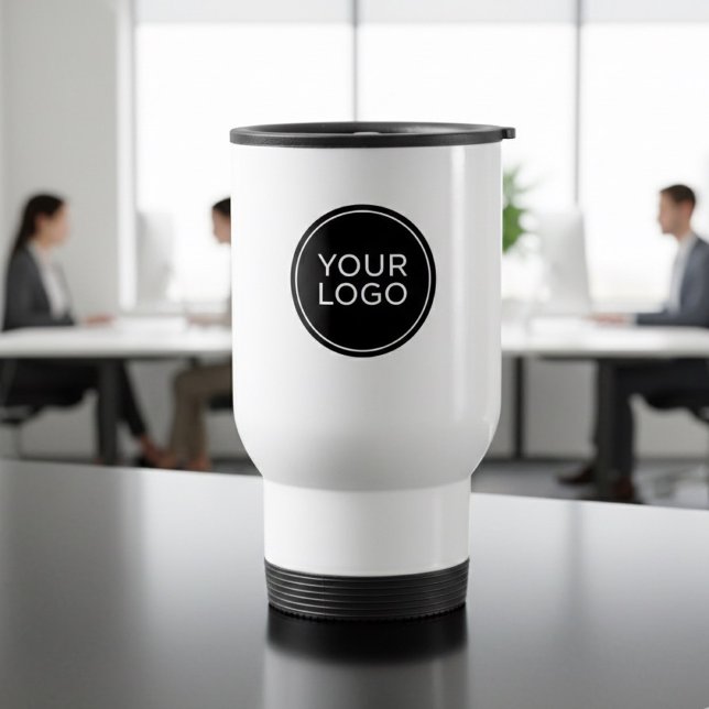 Taza De Viaje Custom Logo | Modern Minimalist Personalized (Subido por el creador)