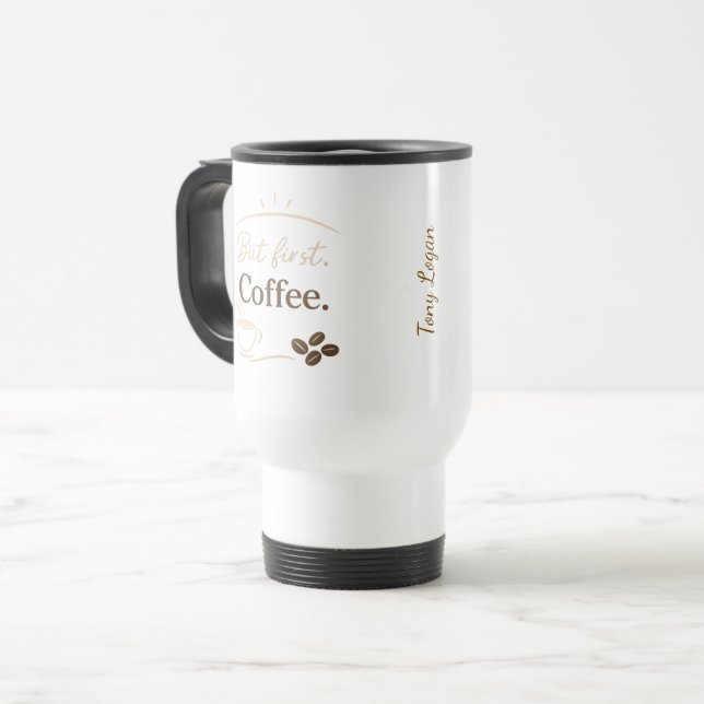 Taza De Viaje Custom Name Minimalist (Anverso izquierdo)