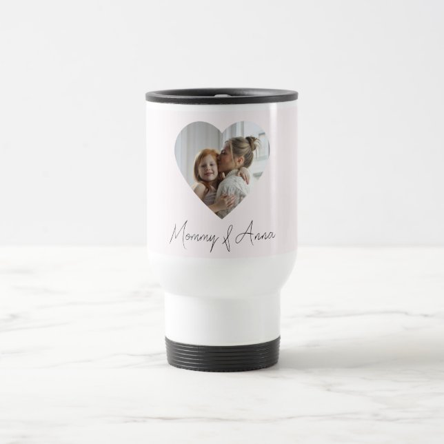 Taza De Viaje Custom Name & Photo | Personalized Travel Mug Gift (Centro)