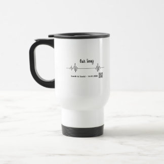 Taza De Viaje Custom Soundwave Song Code Mug-Personalized Voice 