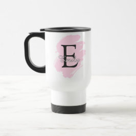 Taza De Viaje Customizable Monogram Travel Mug with Color Accent