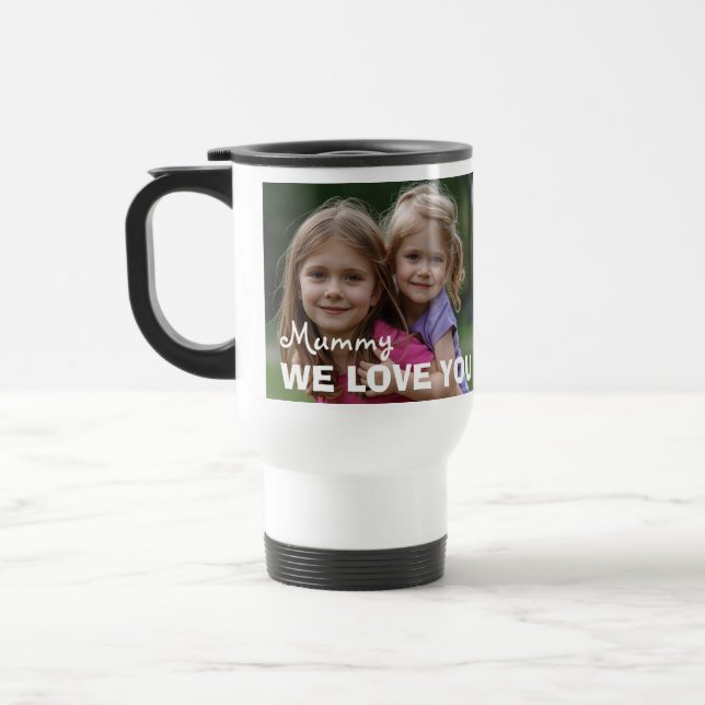 Taza De Viaje Customized with 2 and text (Izquierda)