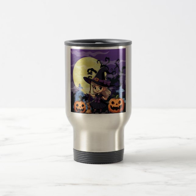 Taza De Viaje Cute Anime Halloween Witch (Centro)