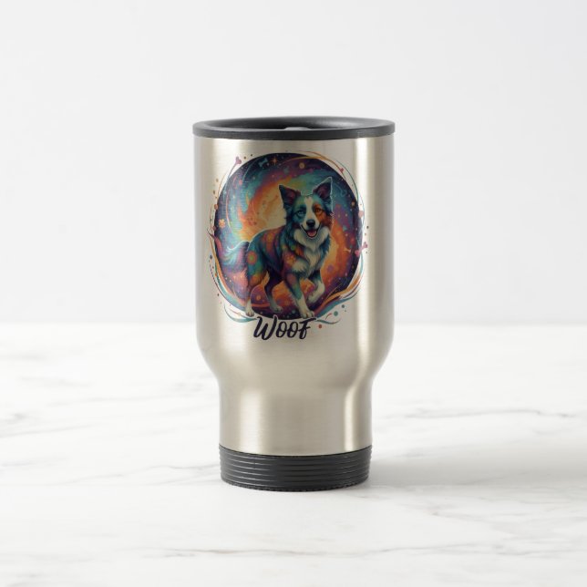 Taza De Viaje Cute Artistic Puppy Design for Dog Lovers (Centro)