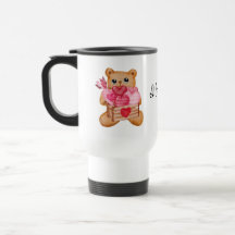 Cute bear in love full of love