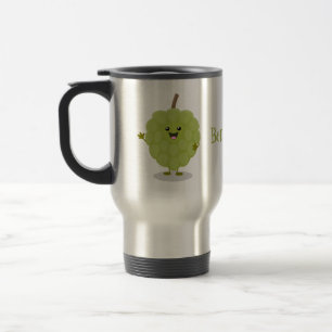 Taza De Viaje Cute crema crema de manzana cherimoya personalizad