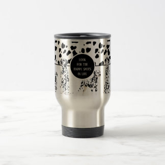 Taza De Viaje Cute dálmata Black & White Happy Spots