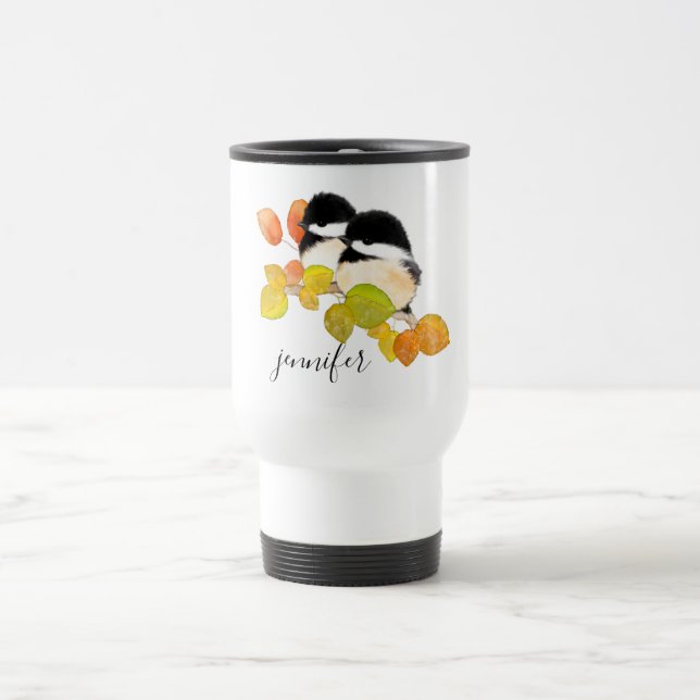 Taza De Viaje Cute de pollo y pastas peludas (Centro)