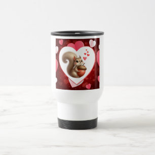 Taza De Viaje Cute divertido ardilla Día de San Valentín