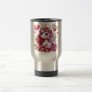 Taza De Viaje Cute El día de San Valentín unicorn