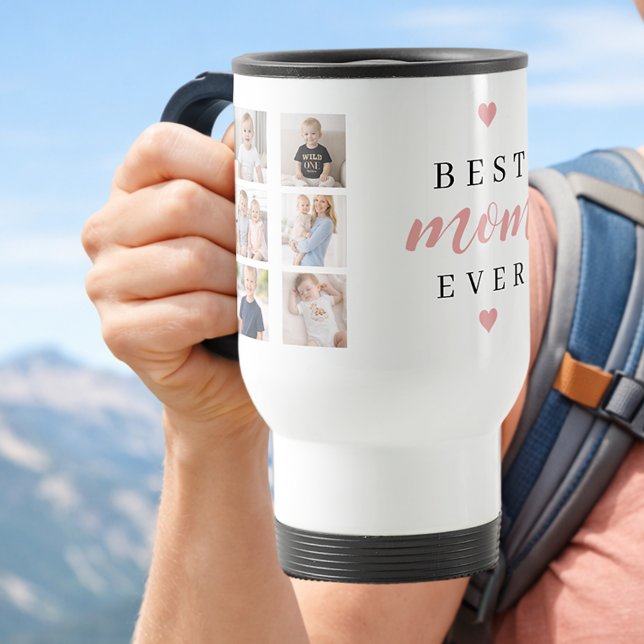 Taza De Viaje Cute Family 7 Photo Collage For Mom Keepsake (Subido por el creador)