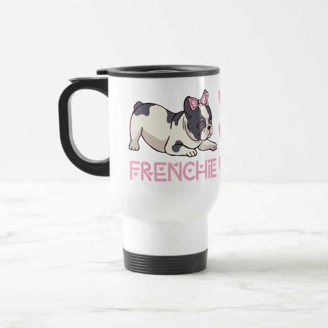 Taza De Viaje Cute Frenchie Puppy Perro Lover Regalo Bulldog Fra (Izquierda)