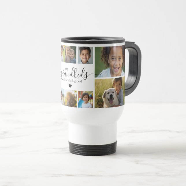 Taza De Viaje Cute Grandkids Photo Collage for Grandmother (Anverso derecho)
