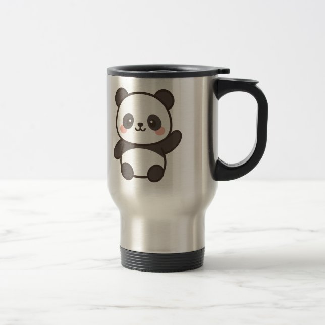 Taza De Viaje Cute Kawaii Panda Mug 🐼 ☕ (Derecha)