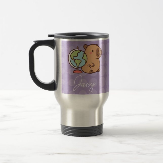 Taza De Viaje Cute Kids Capybara School (Izquierda)