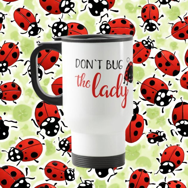 Taza De Viaje Cute no estropee el monograma de adición de ladybu (Subido por el creador)