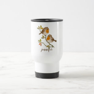 Taza De Viaje Cute Robin Redmama Birds Personalized Travel Mug