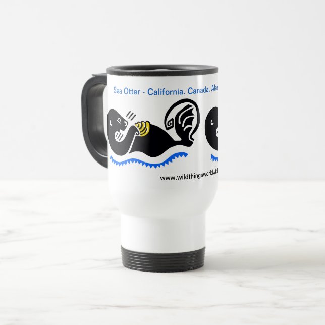Taza De Viaje Cute Sea OTTER - Activista animal - Vida silvestre (Anverso izquierdo)