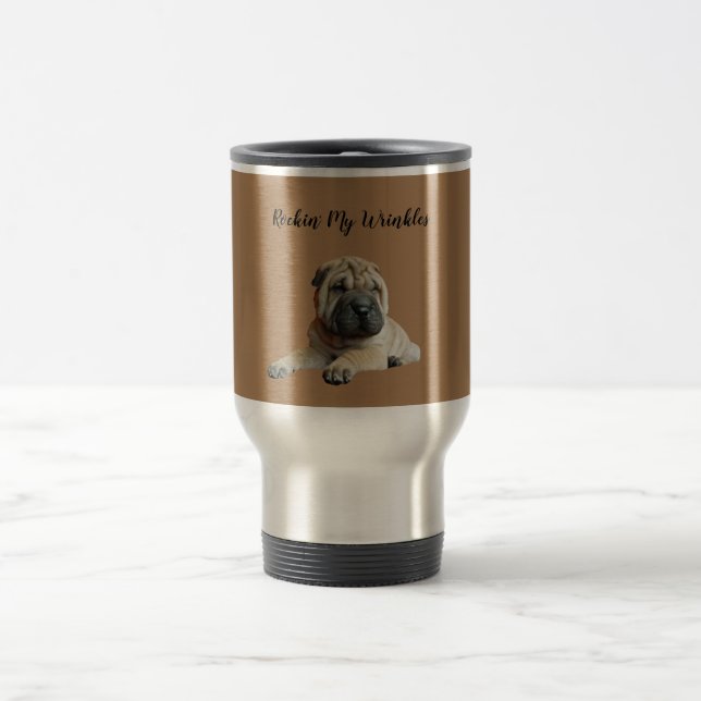 Taza De Viaje Cute Shar Pei Travel Mug (Centro)