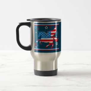 Taza De Viaje Cute Unicorn Bandera Americana Americorn Mujeres N