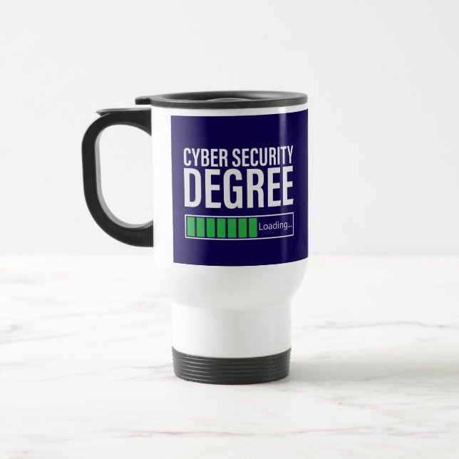 Taza De Viaje Cyber Security Degree Loading, specialist  (Izquierda)
