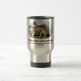 Taza De Viaje Cynocephalus del Thylacinus (tigre o lobo tasmano)