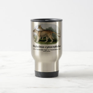 Taza De Viaje Cynocephalus del Thylacinus (tigre o lobo tasmano)