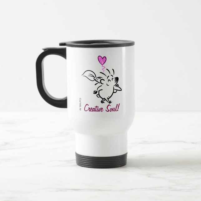 Taza De Viaje DAB el ERIZO ARTISTA (Izquierda)