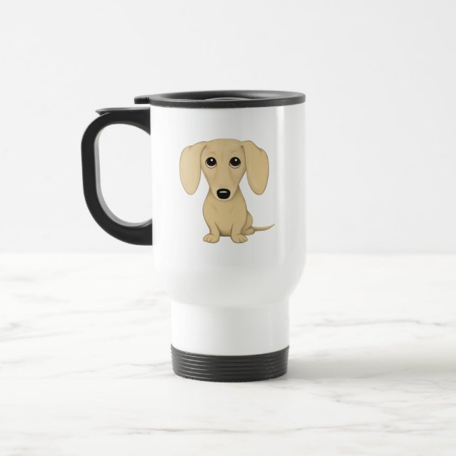 Taza De Viaje Dachshund de Cream Short (Izquierda)