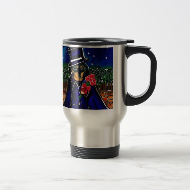 TAZA DE VIAJE DACHSHUND DE SAN VALENTÍN (Derecha)