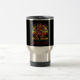 Taza De Viaje Dachshund Glasses Rockin Dog Mom Regalo Para Tía