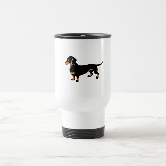 Taza De Viaje Dachshund lindo - perro de Doxie (Centro)