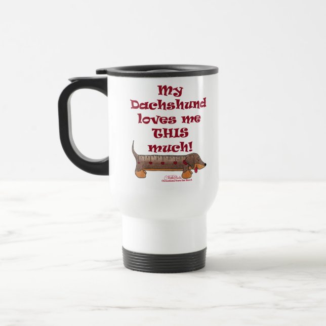 Taza De Viaje Dachshund Love Meter (Izquierda)