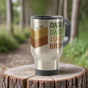 Taza De Viaje Dada Papá Padre Bruh Personalizado Est Tipografía