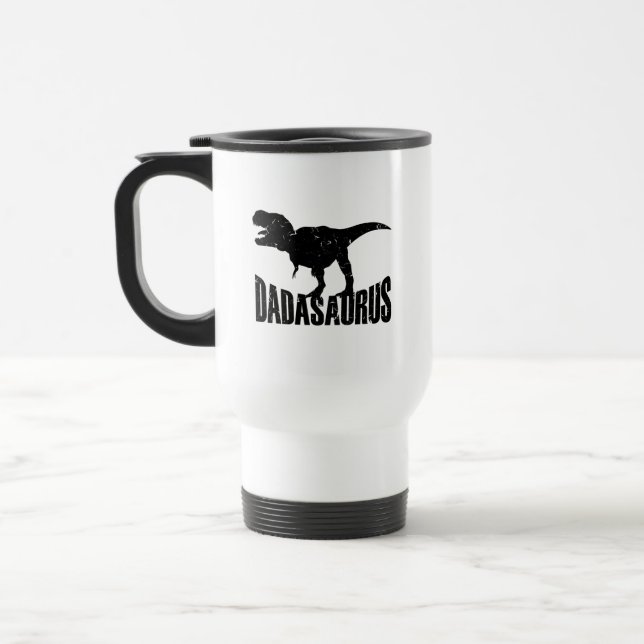 Taza De Viaje Dadasaurus Dad, Dino Lover Dad, Father's Day (Izquierda)