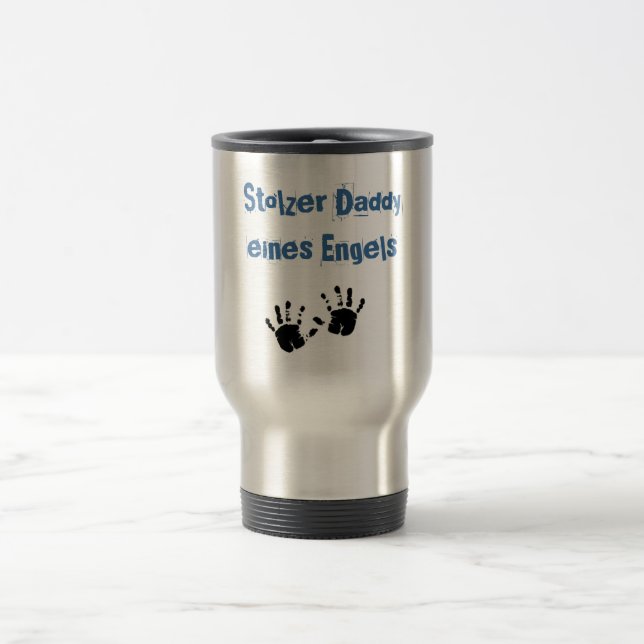 Taza De Viaje Daddy orgullosa de un ángel (Centro)