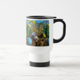 Taza De Viaje Daffodils y huevo de Pascua Azul