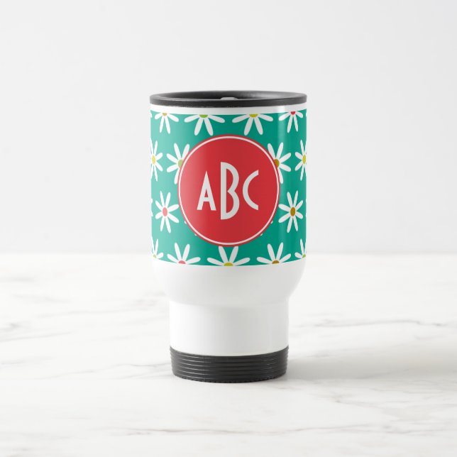 Taza De Viaje Daisy con puntos monogramados (Centro)