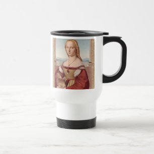 Taza De Viaje Dama y el unicornio arte clásico de Raphael