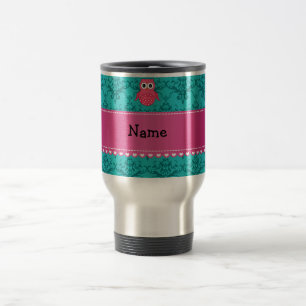 Taza De Viaje Damasco rosado conocido personalizado de la