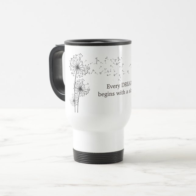 Taza De Viaje Dandelion Hace Una Cita De Deseo (Anverso izquierdo)